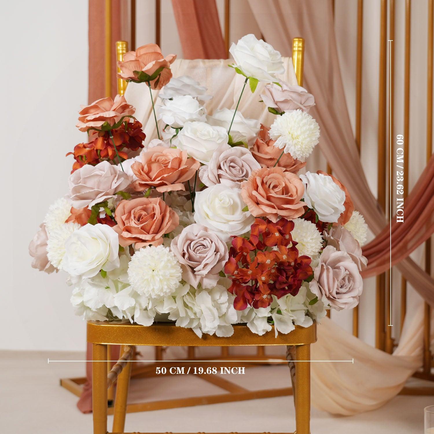 Artificial Brown Curry Rose Flower Arch Floor Flower Arrangement 7 picture