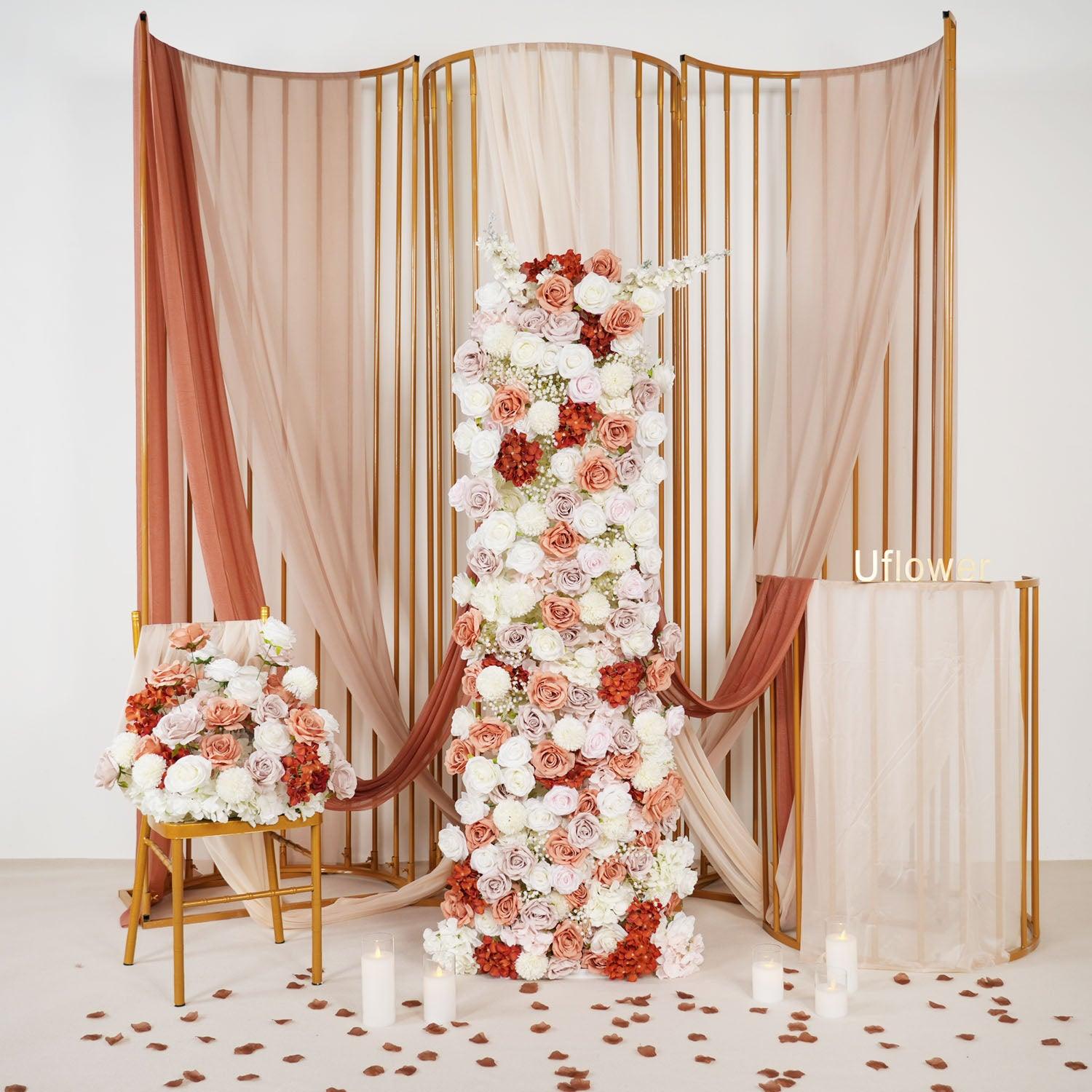 Artificial Brown Curry Rose Flower Arch Floor Flower Arrangement Main picture