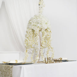 Artificial DIY Champagne Wisteria Vine Flores Table Centerpiece Figure 5