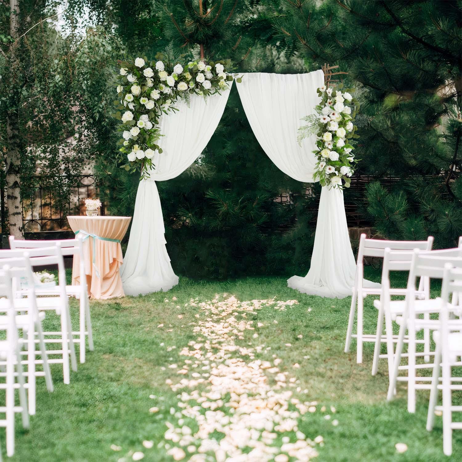 Artificial Green Leaf Eucalyptus White Rose Flower Arch Main picture