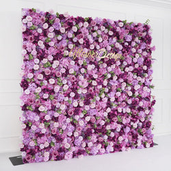 Artificial Luxury 5D Purple Rose Hydrangea Mixed Flower Wall 4 picture