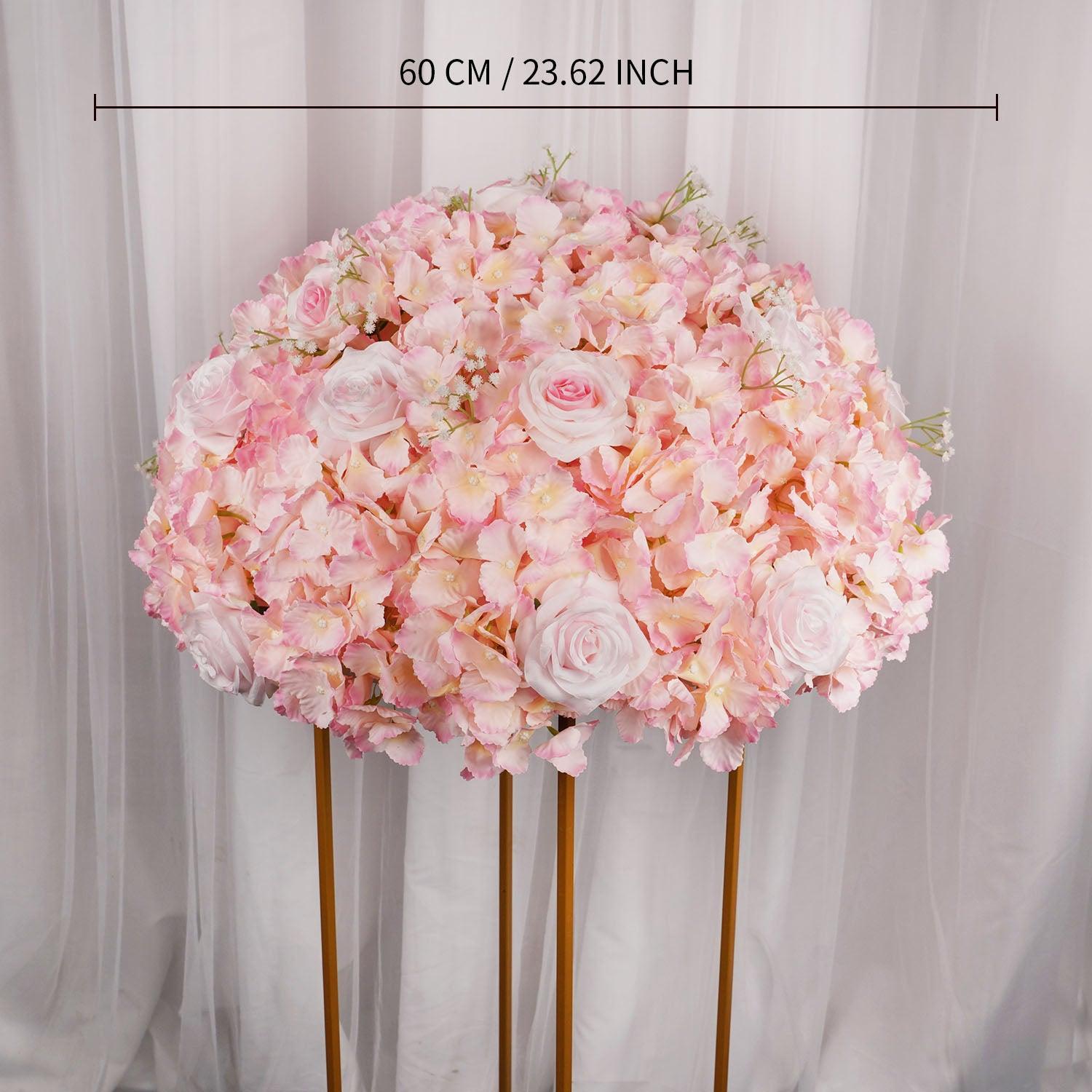 Artificial Pink Rose Hydrangea Bouquet Flower Ball 11 picture