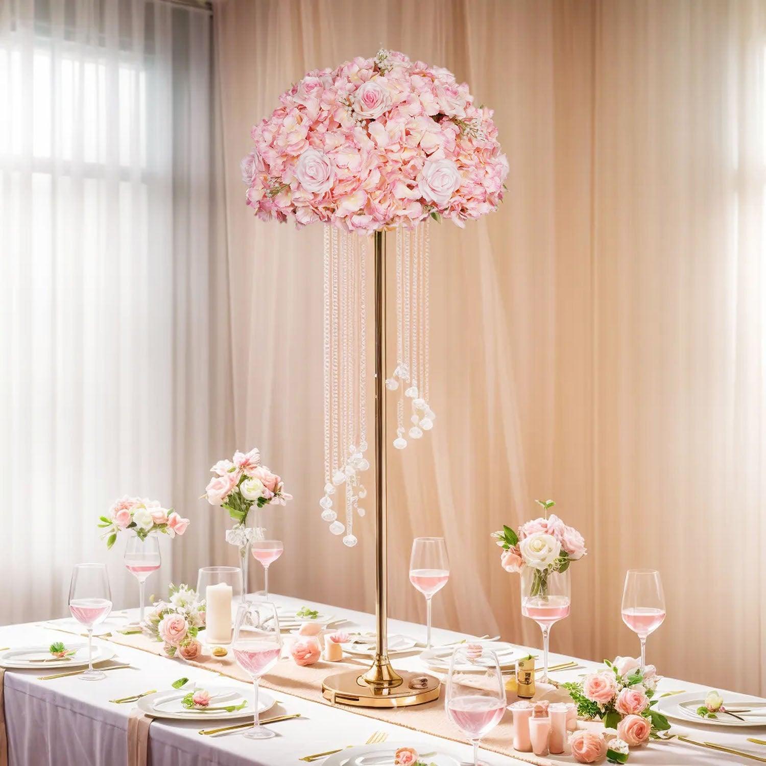 Artificial Pink Rose Hydrangea Bouquet Flower Ball Main picture