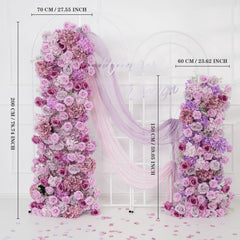 Artificial Purple Rose Hydrangea Flower Arch 1 picture