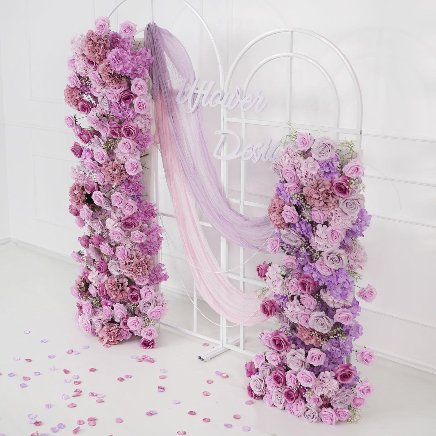 Artificial Purple Rose Hydrangea Flower Arch 3 picture