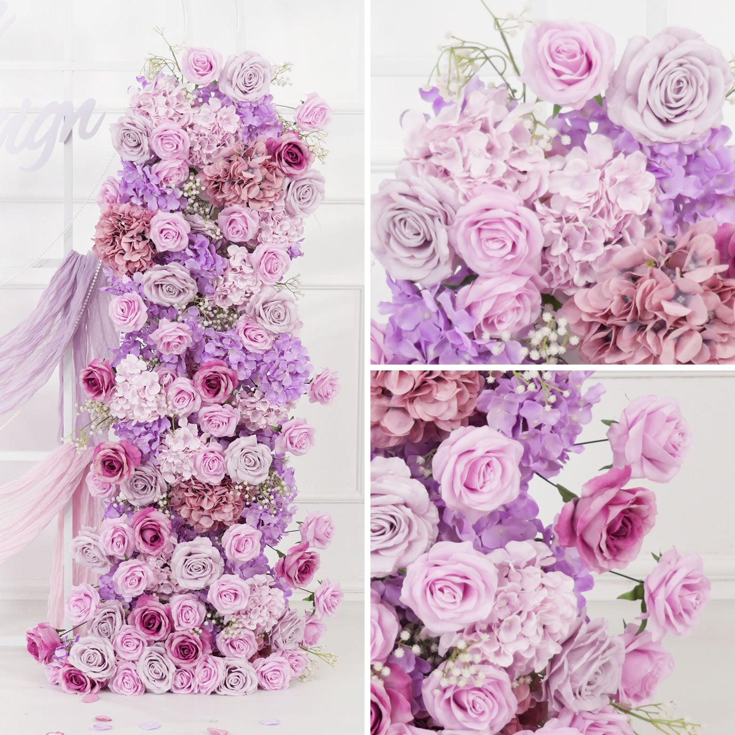 Artificial Purple Rose Hydrangea Flower Arch 6 picture