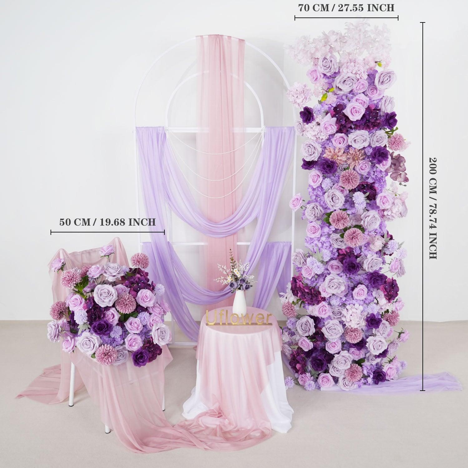 Artificial Purple Roses Luxury 5D Wedding Arch Decoration 1 picture