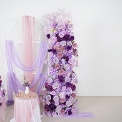Artificial Purple Roses Luxury 5D Wedding Arch Decoration 4 picture
