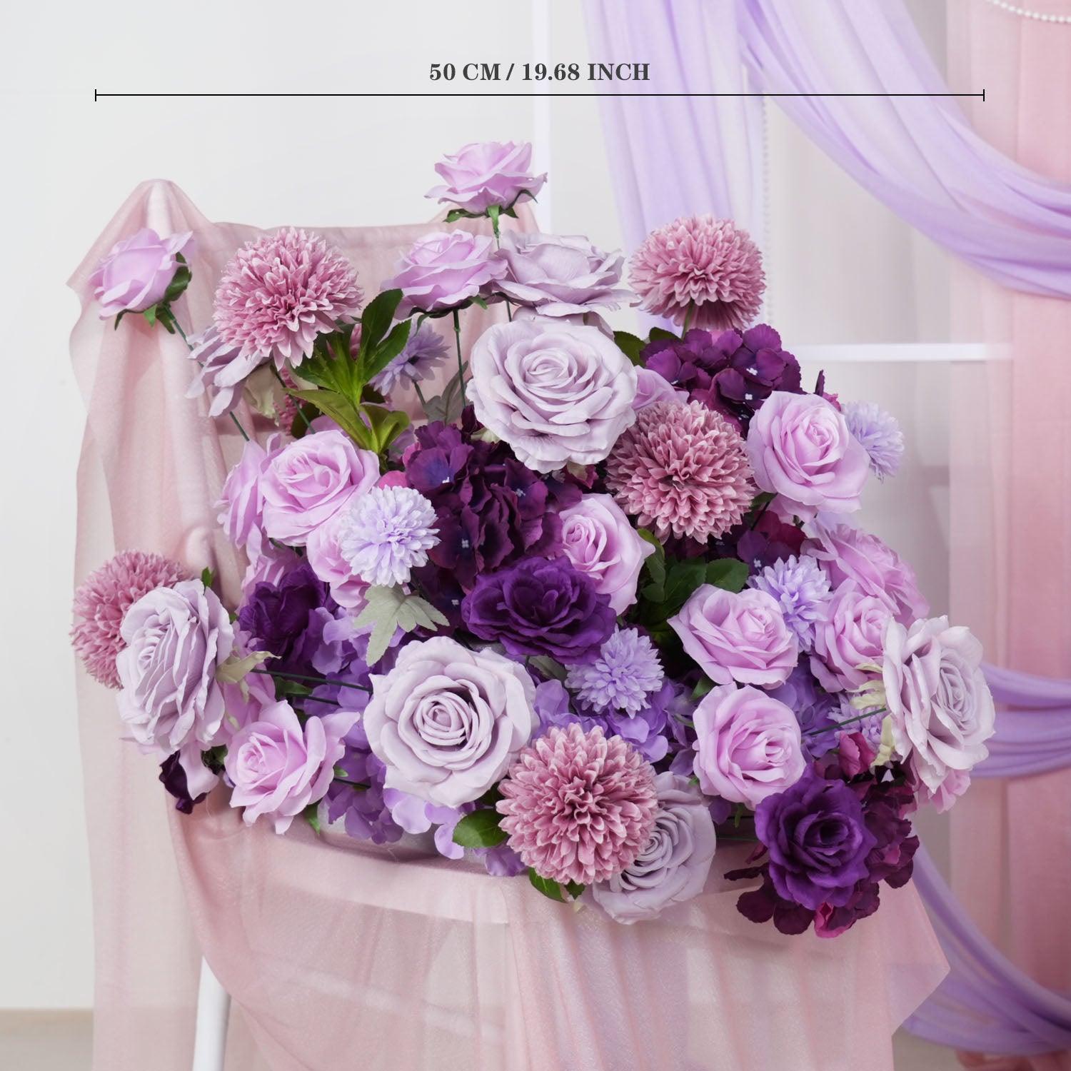 Artificial Purple Roses Luxury 5D Wedding Arch Decoration 7 picture