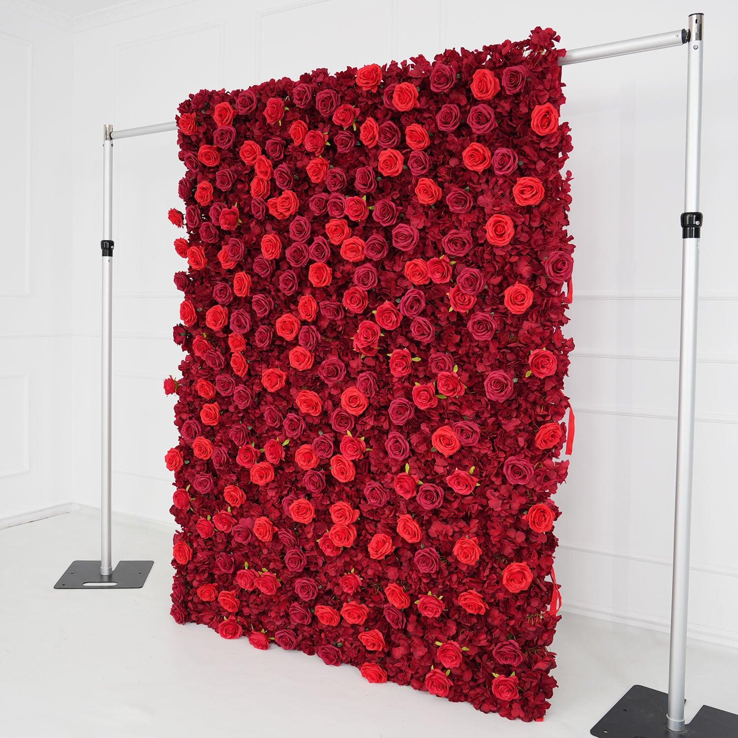 Artificial Red Rose Wedding Flower Wall  Decoration Figure 10