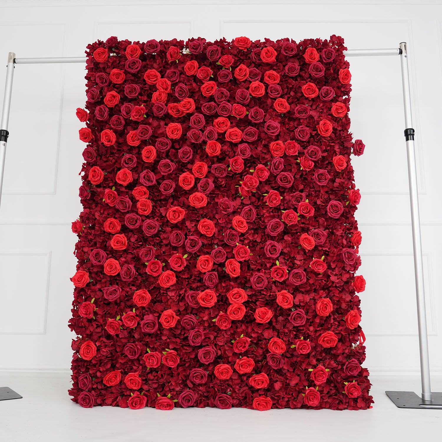 Artificial Red Rose Wedding Flower Wall  Decoration Figure 12