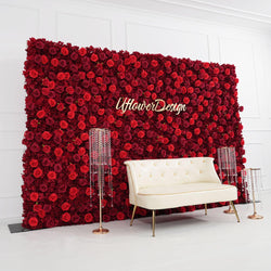 Artificial Red Rose Wedding Flower Wall  Decoration Figure 5