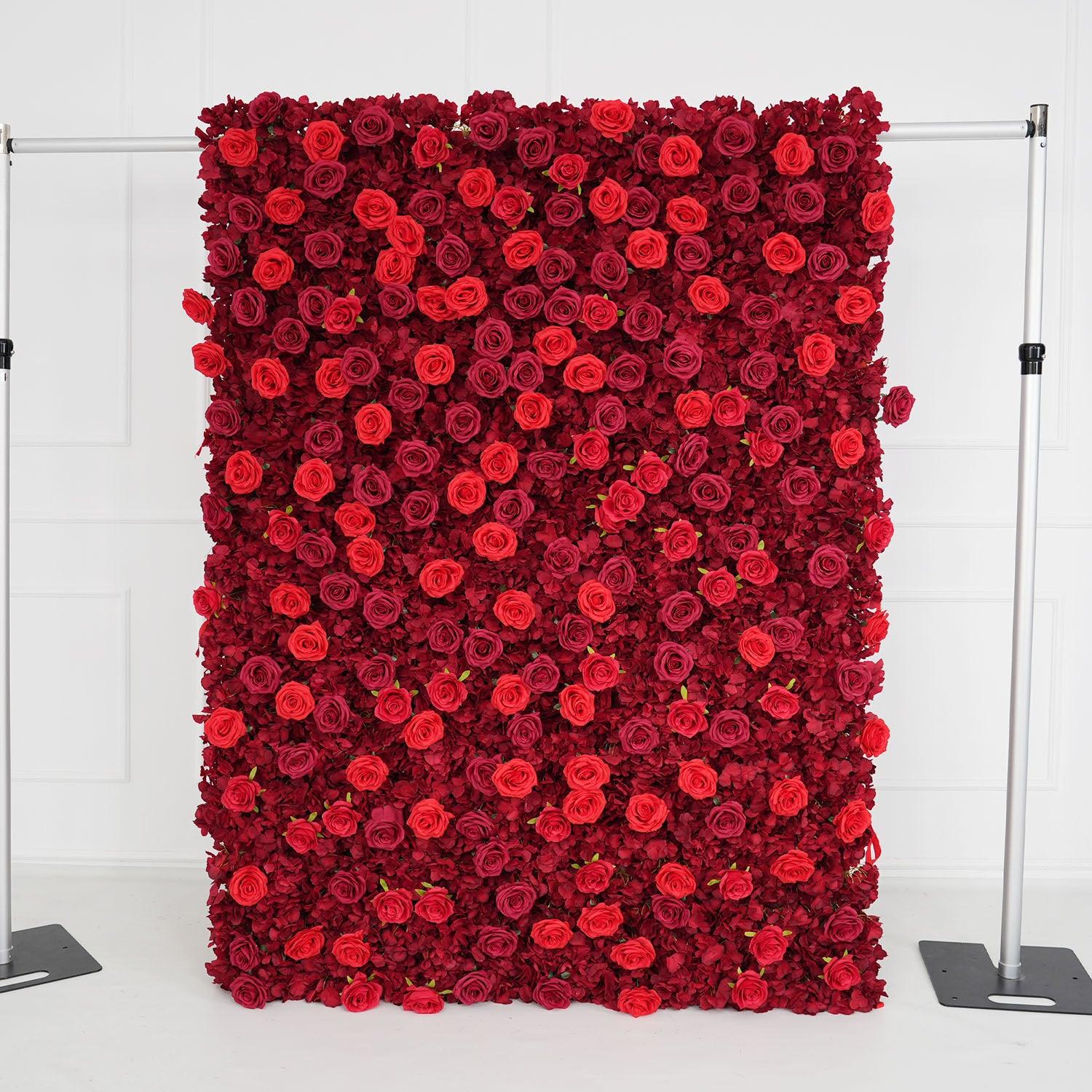 Artificial Red Rose Wedding Flower Wall  Decoration Figure 8