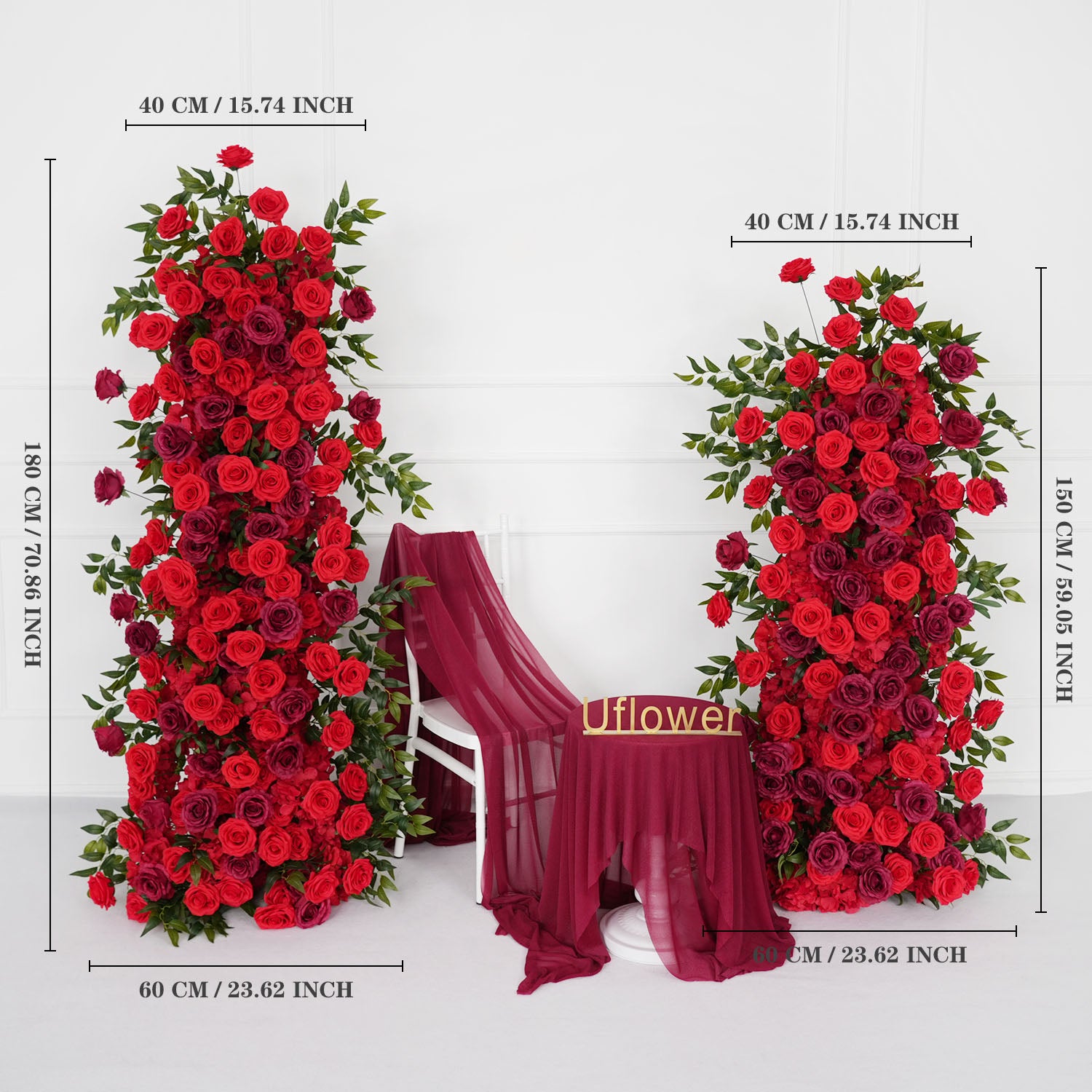 Artificial_Red_Rose_Wedding_KT_Background_Board_Decor_Flower_Row_Picture_2.2