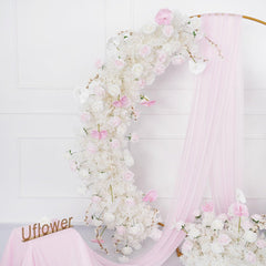 Artificial White Pink Rose Arch Flowers 2 picture