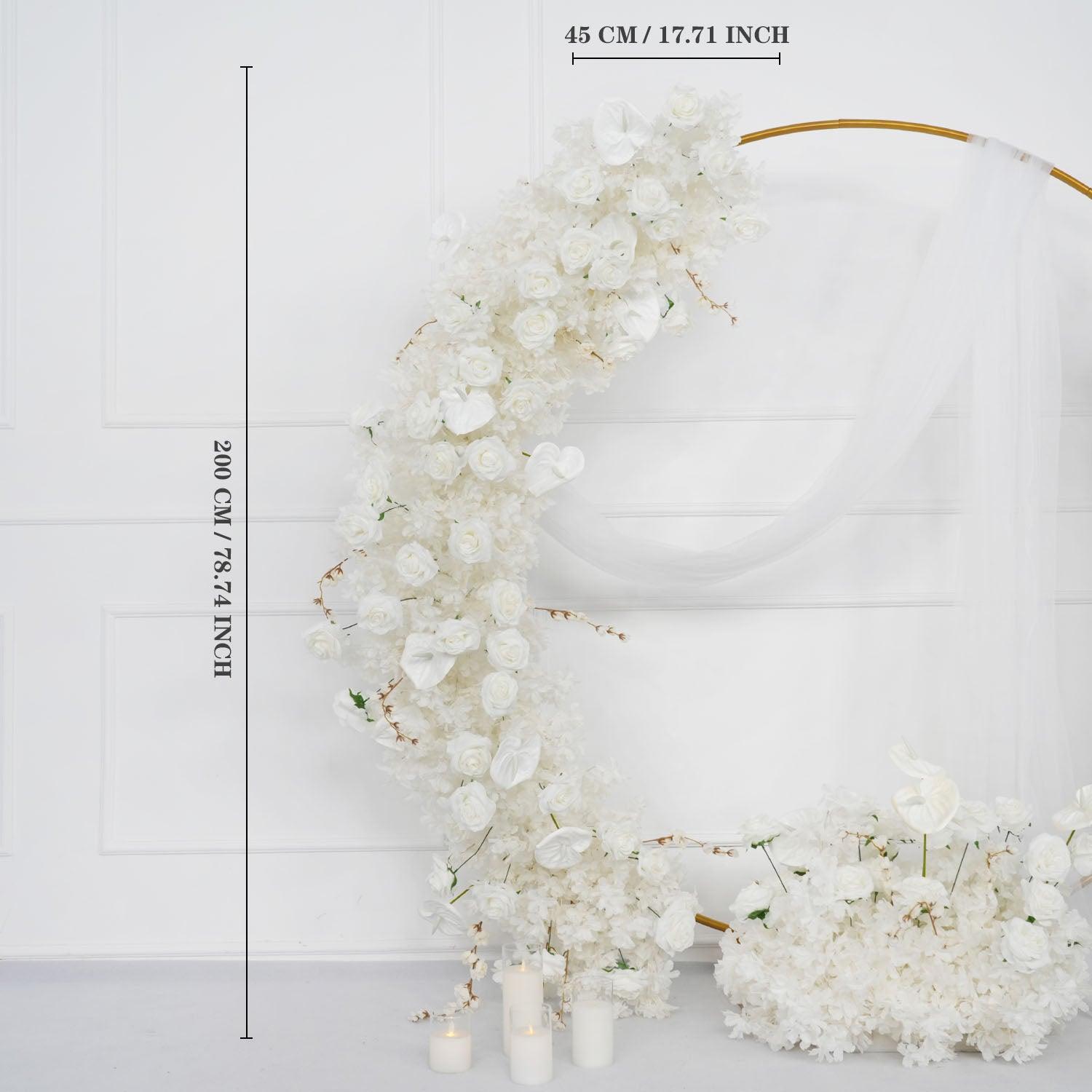 Artificial White Row Rose Cherry Blossom Flower Arch 10 picture