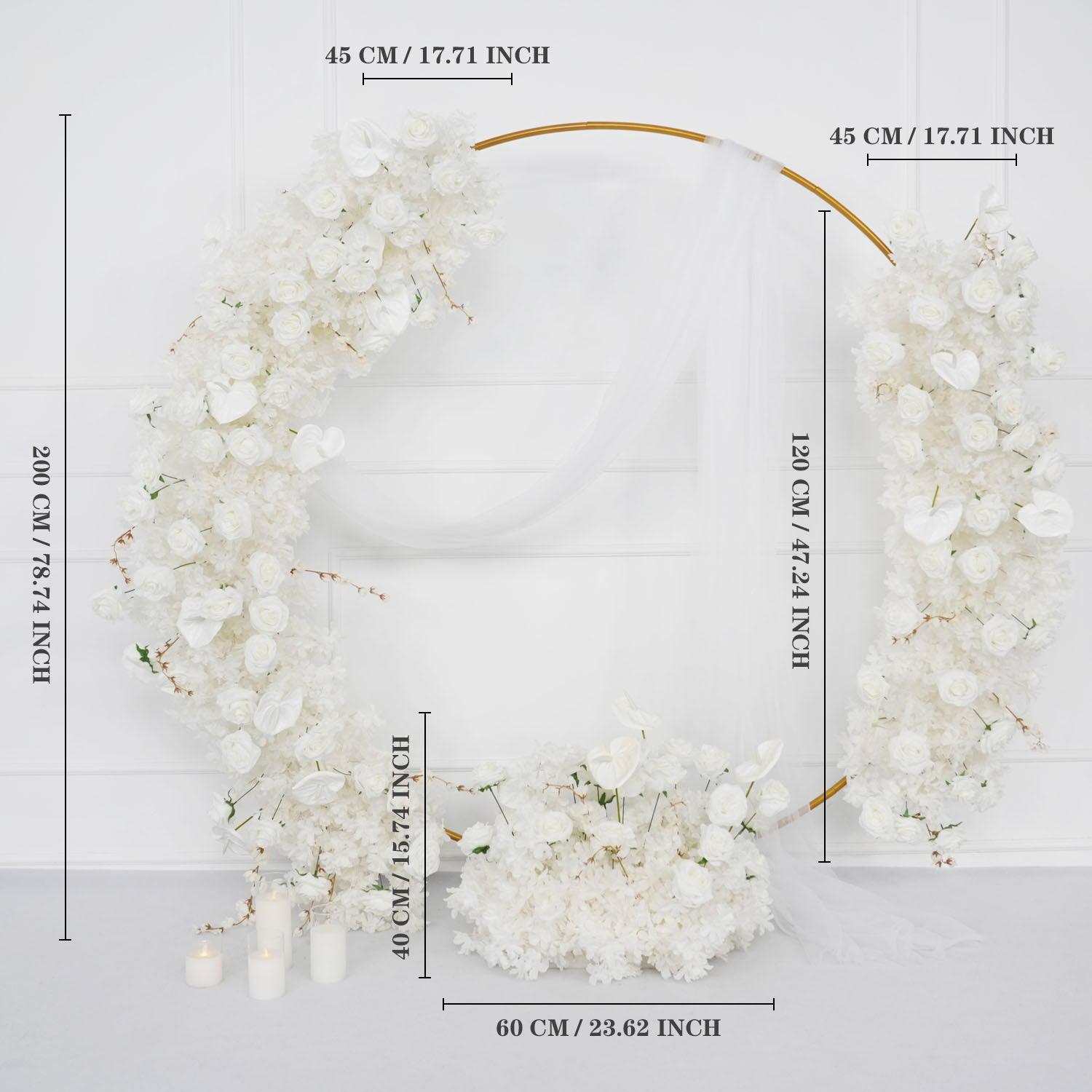 Artificial White Row Rose Cherry Blossom Flower Arch 12 picture