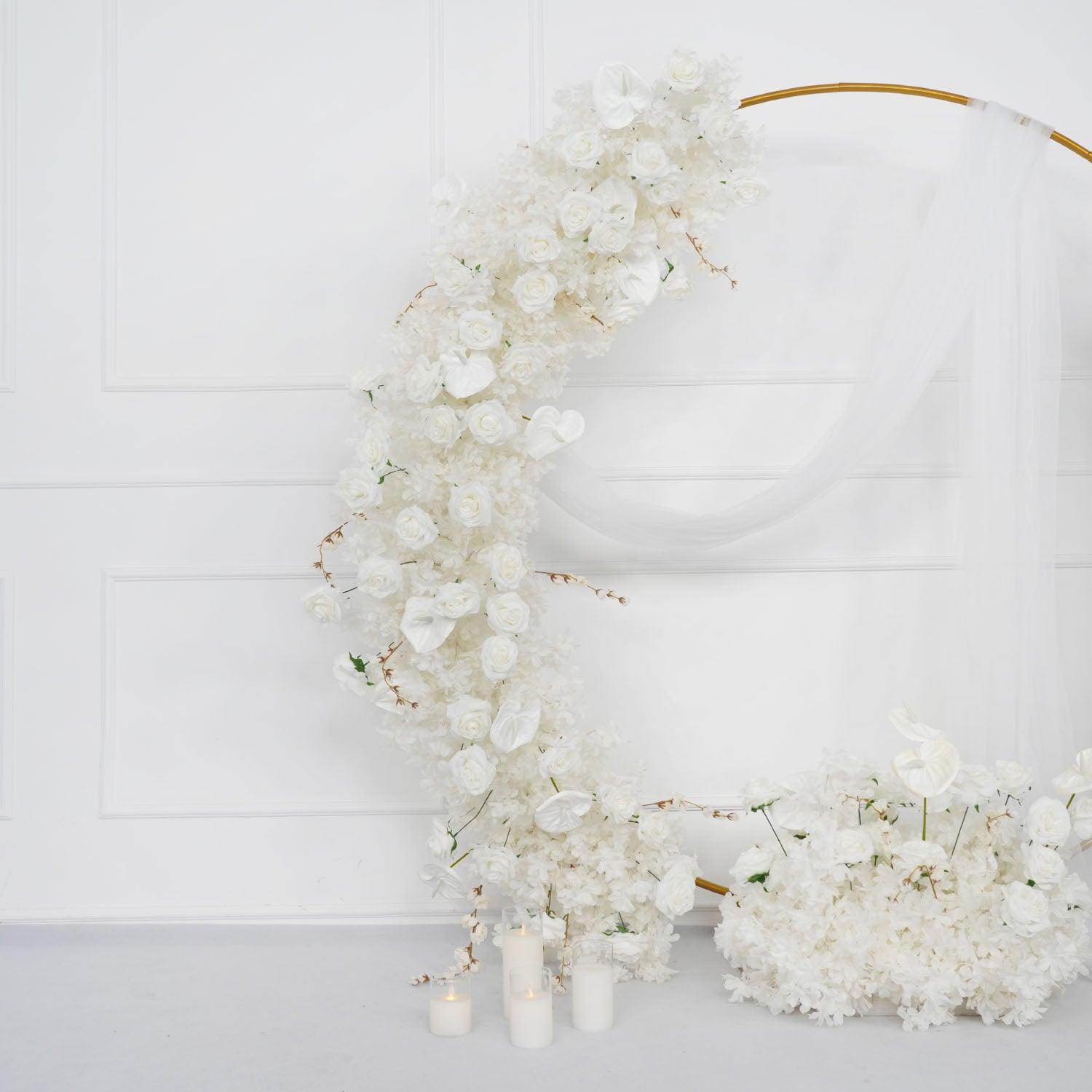 Artificial White Row Rose Cherry Blossom Flower Arch 5 picture