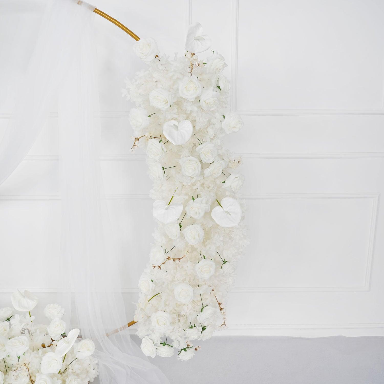 Artificial White Row Rose Cherry Blossom Flower Arch 6 picture