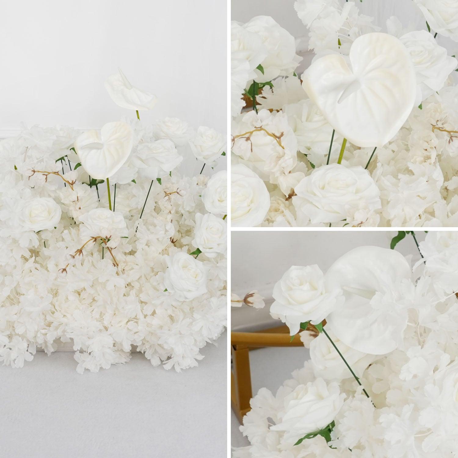 Artificial White Row Rose Cherry Blossom Flower Arch 8 picture