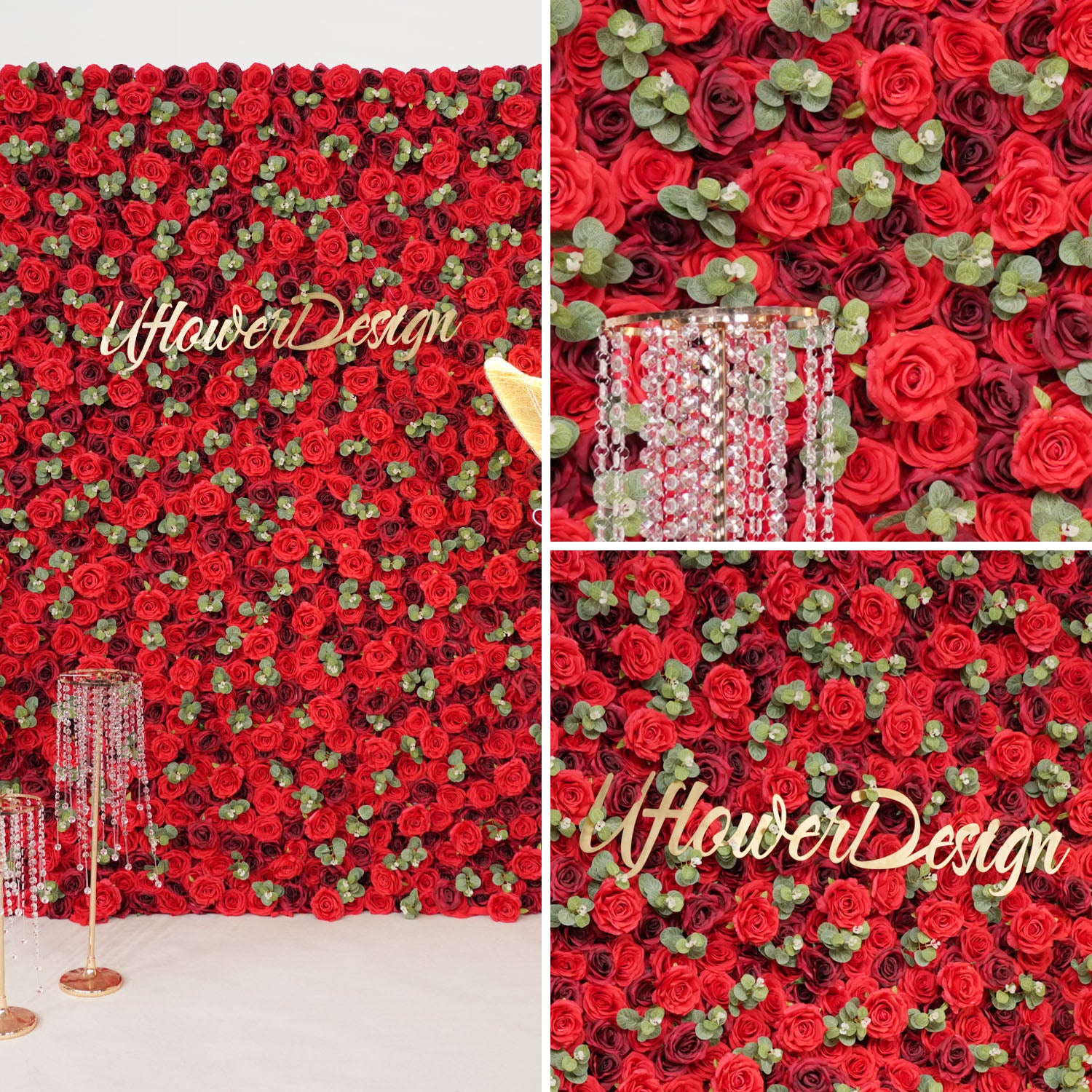 Burgundy Rose 5D Flower Wall 4 picture