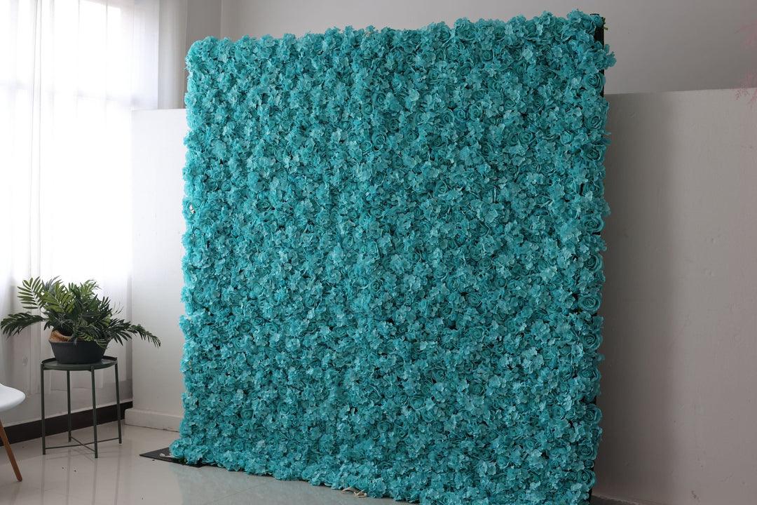 Blue Hydrangea and Rose Simulated Wall Party Wedding Background