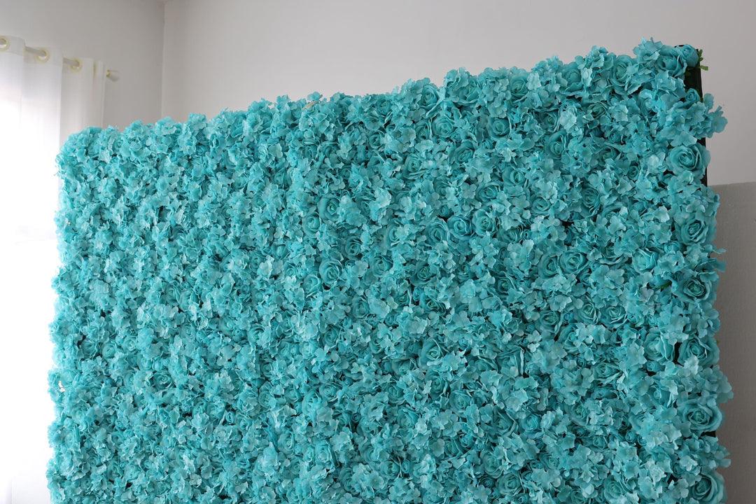 Blue Hydrangea and Rose Simulated Wall Party Wedding Background