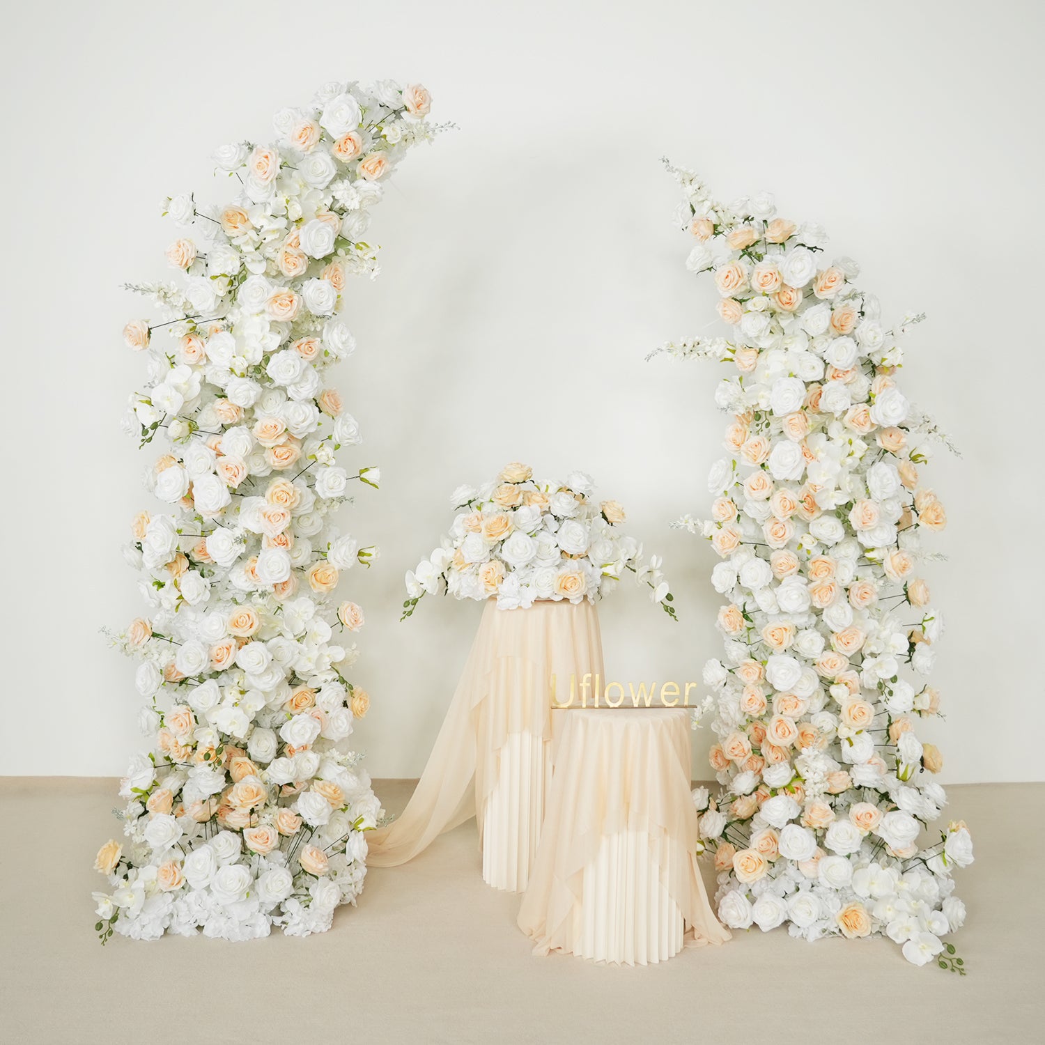 Champagne Crocus Wedding Event Floral Arch  Main picture