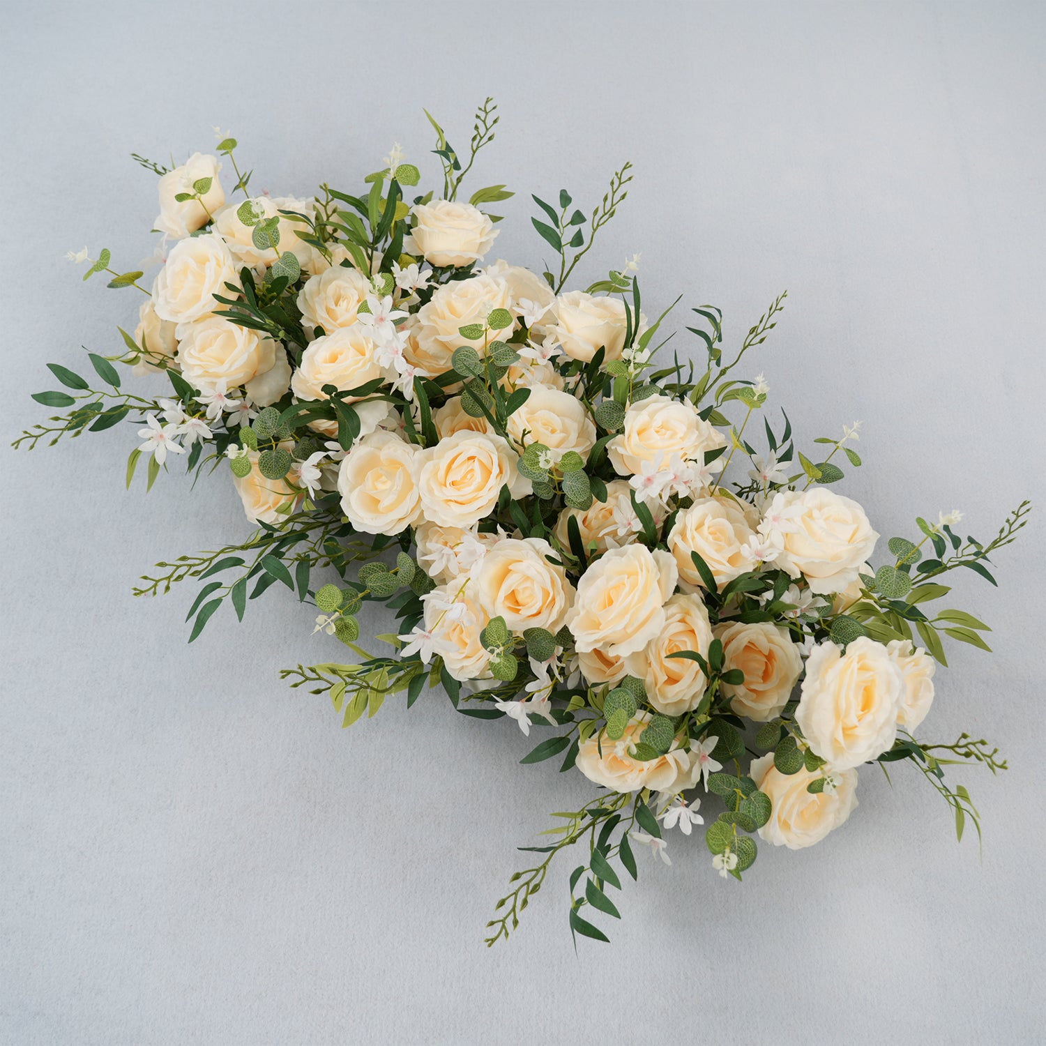 Champagne Rose Backdrop Arch Flower Row Wedding Decor Figure 6