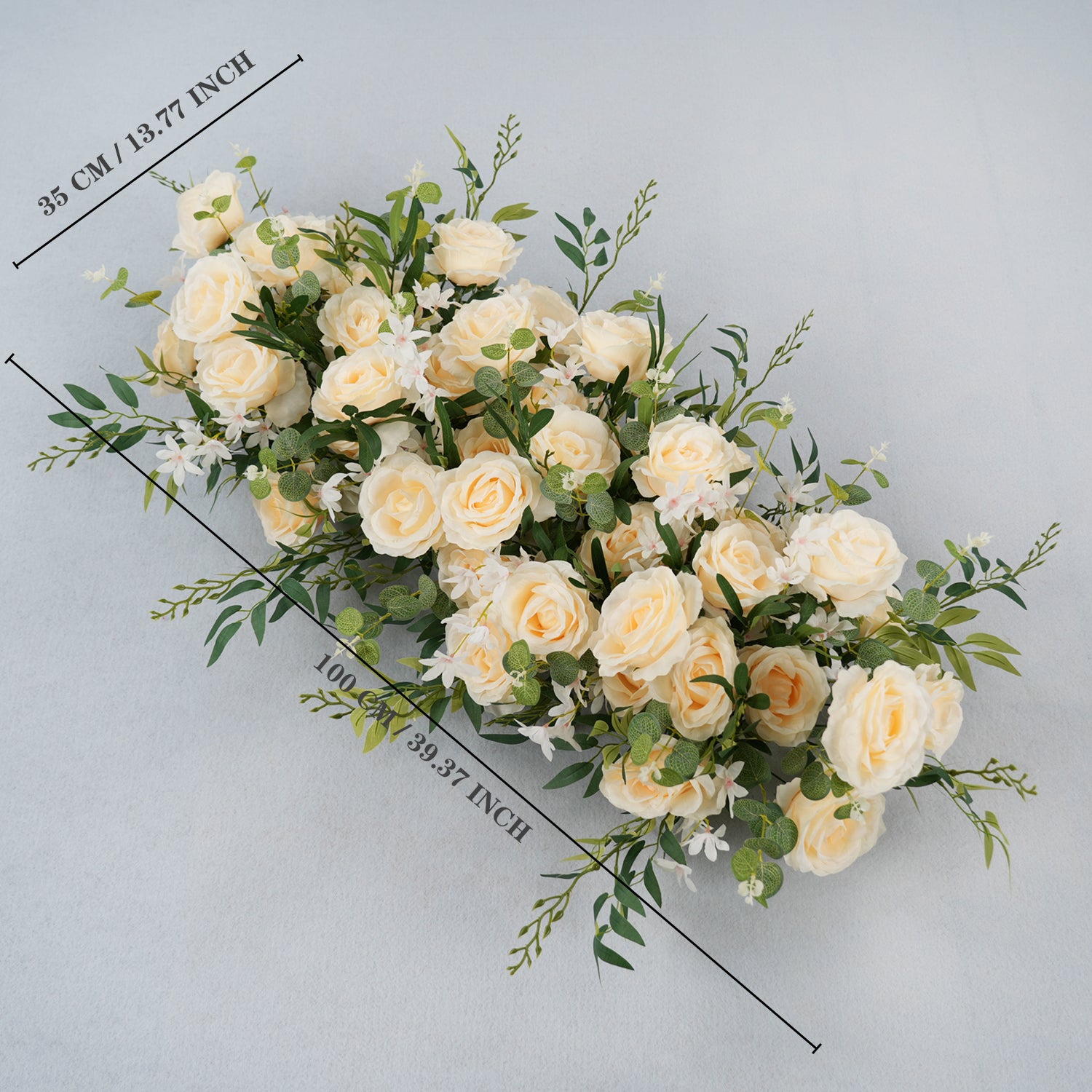 Champagne Rose Backdrop Arch Flower Row Wedding Decor Figure 9