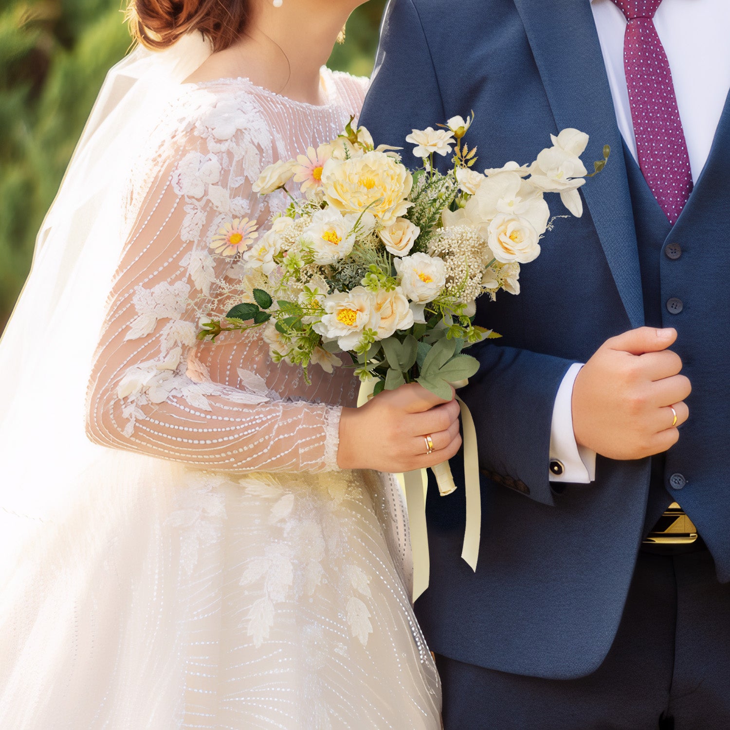 Champagne bridal bouquets 2 picture