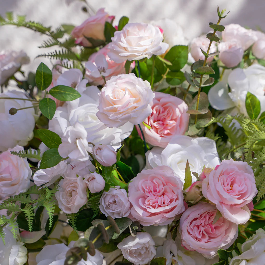 45cm Artificial Pink White Flower Wedding Table Centerpiece