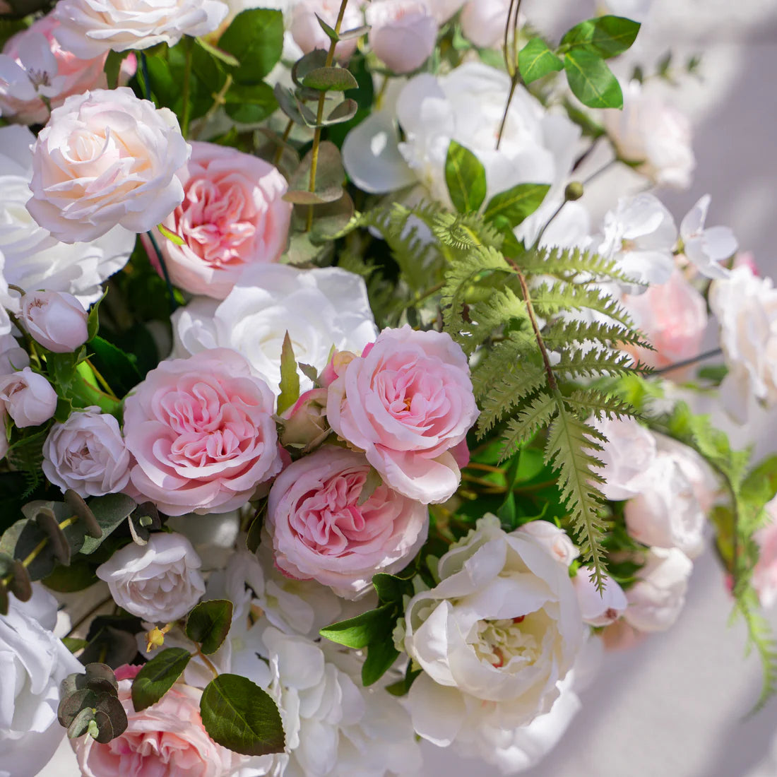 45cm Artificial Pink White Flower Wedding Table Centerpiece