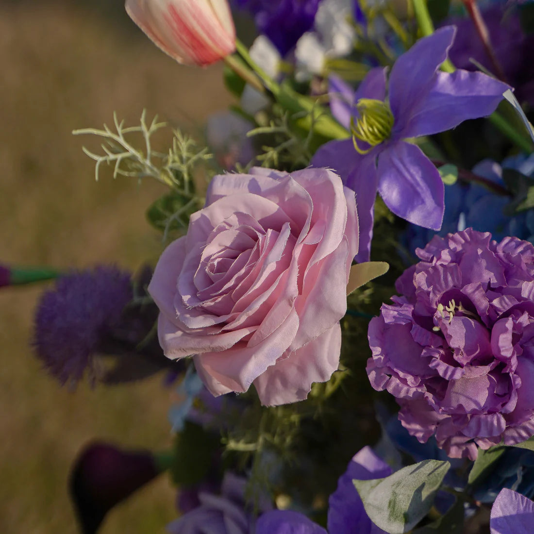 75cm Artificial Purple Flower Wedding Table Centerpiece