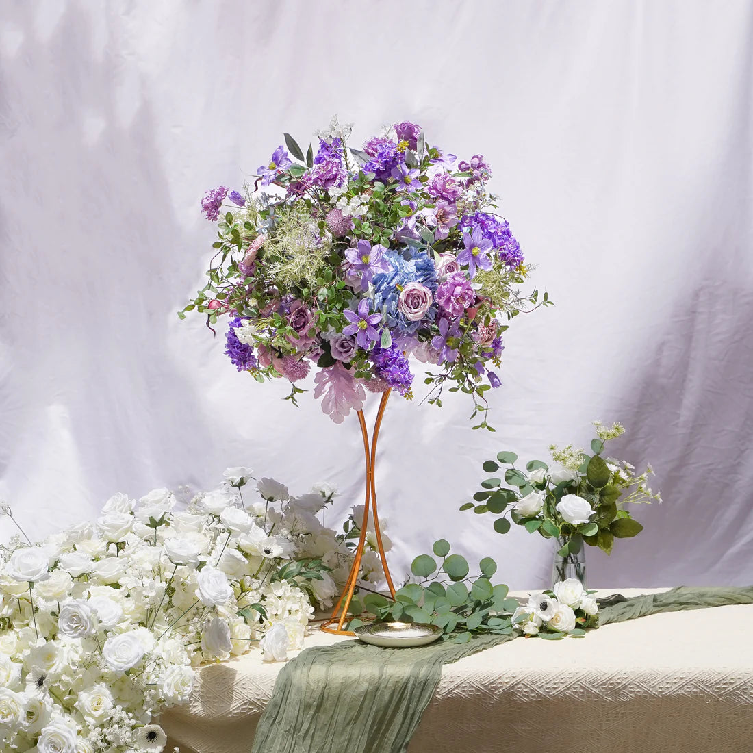 75cm Artificial Purple Flower Wedding Table Centerpiece