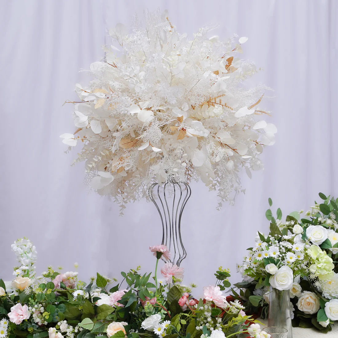 Artificial Pampas Flower Wedding Table Centerpiece