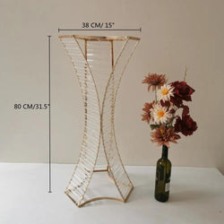 Transparent Small Waist Crystal Flower Holder Wedding Acrylic Flower Holder