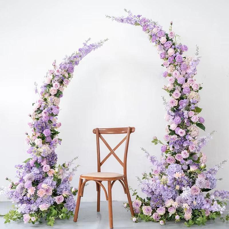 Rose Purple Flower Arch Corner Wedding Party Background Decoration