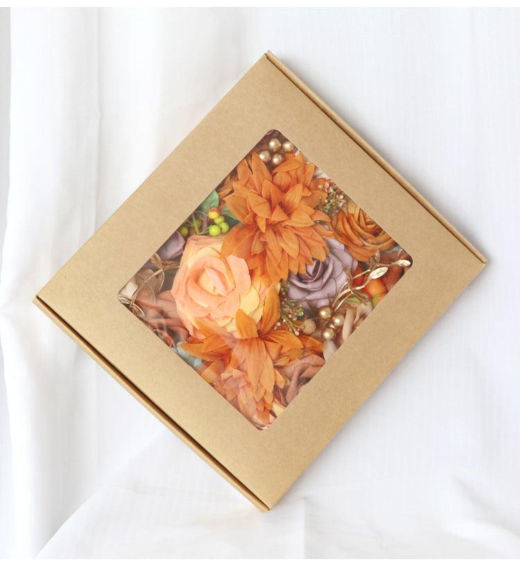 Imitation caramel rose silk fabric aircraft box DIY interior decoration