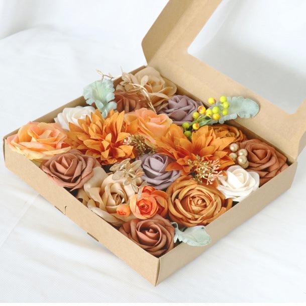 Imitation caramel rose silk fabric aircraft box DIY interior decoration