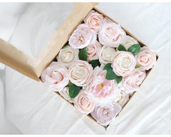 Simulated light pink rose silk fabric aircraft box DIY interior decoration