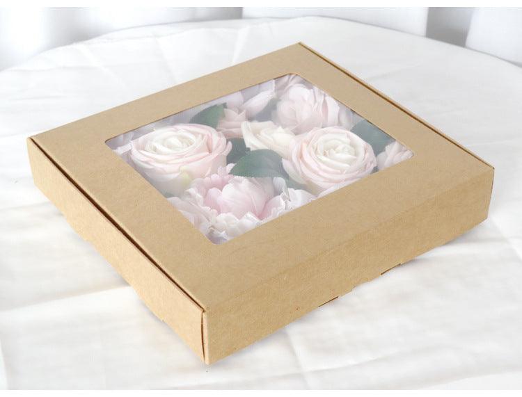 Simulated light pink rose silk fabric aircraft box DIY interior decoration