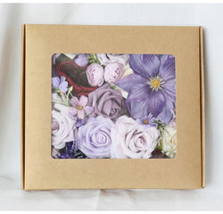 Simulated mixed purple rose silk fabric aircraft box DIY interior decoration
