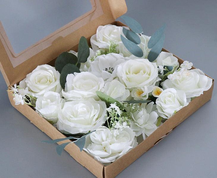 Simulated brownish white rose silk fabric aircraft box DIY interior decoration