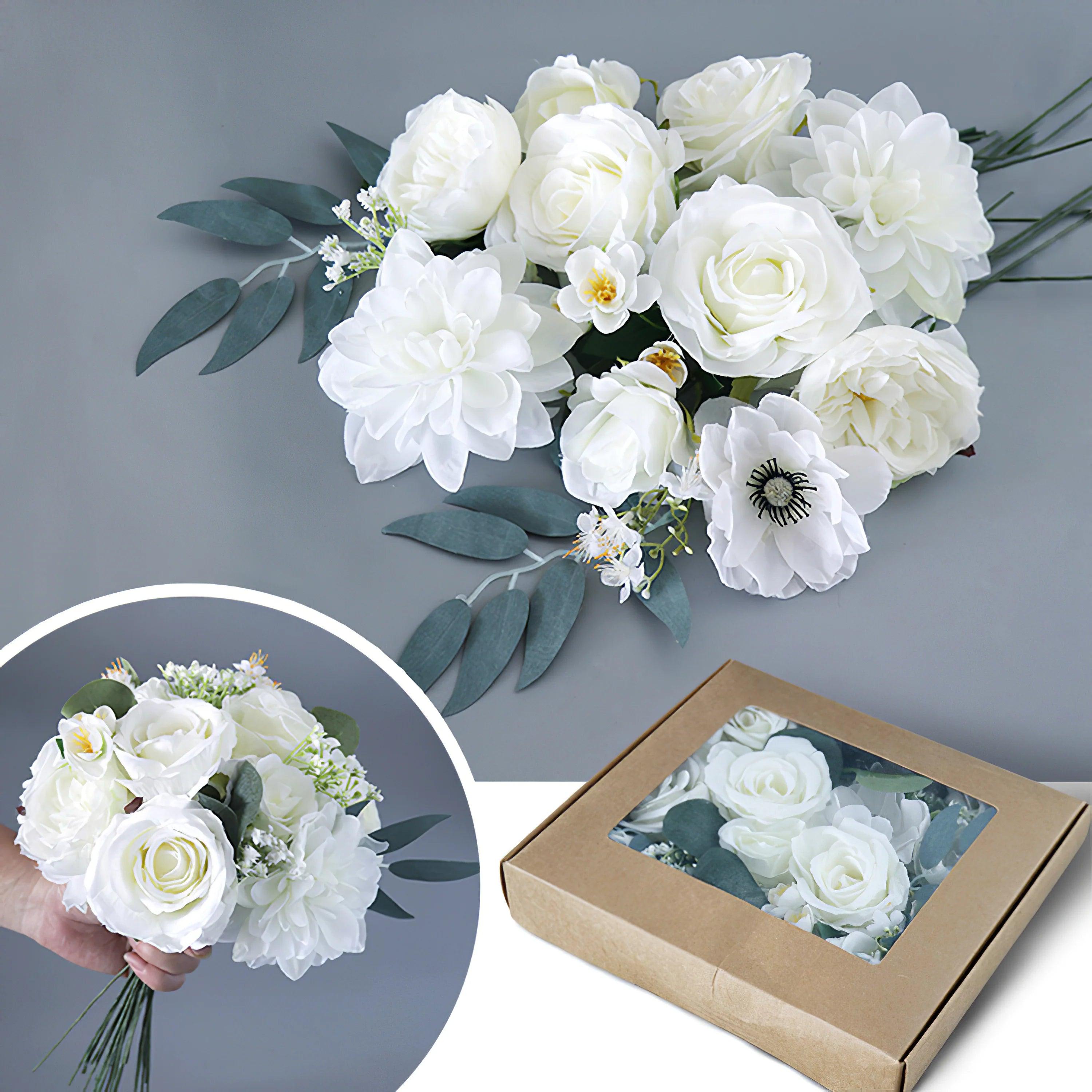 Simulated brownish white rose silk fabric aircraft box DIY interior decoration