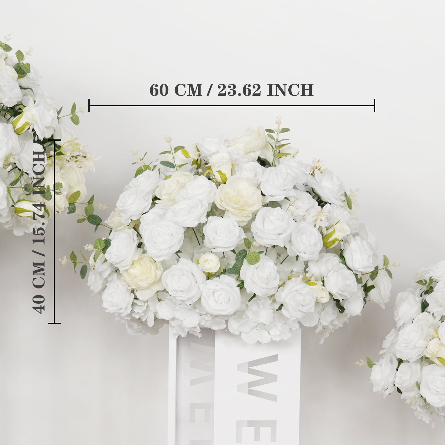 Hydrangea White Rose Aritificial Flower Ball Table Centrepiece Decor Figure 10