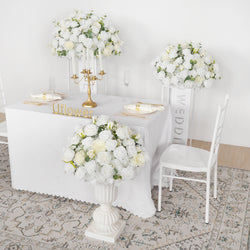 Hydrangea White Rose Aritificial Flower Ball Table Centrepiece Decor Figure 4