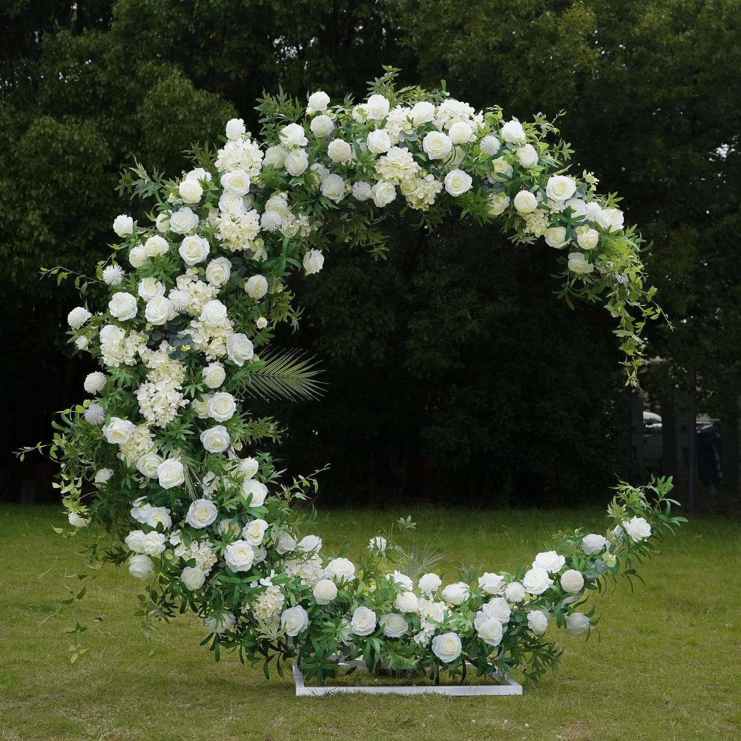 180CM Electroplated Moon Shaped Arch Wedding Flower Stand