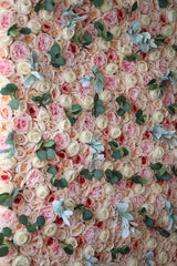 Simulated Pink Yellow Rose Peony Flower Wall Party Wedding Background