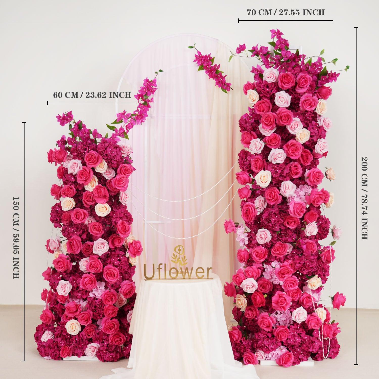 Luxury 5D Red Rose Hydrangea Arch Decor 1 picture